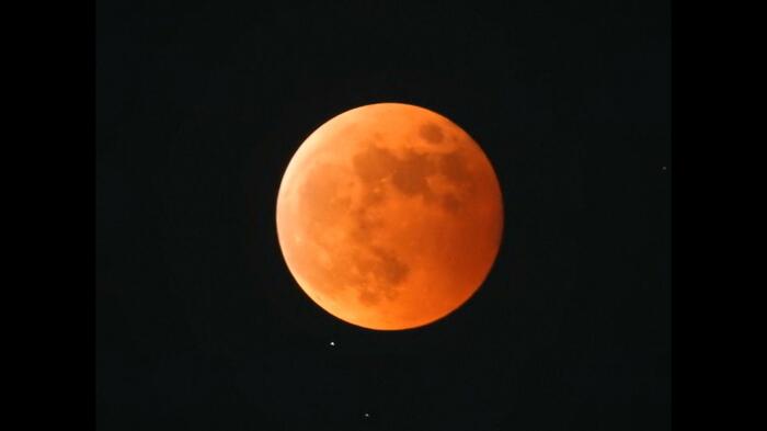令和4年11月 陛下が撮影された皆既月食の写真(提供:宮内庁)