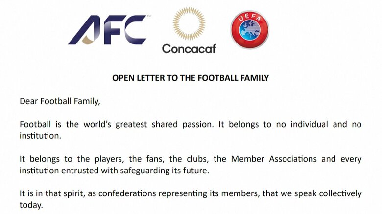 「信頼を根本から損なうもの」ヨーロッパやアジアなどのサッカー連盟が共同声明　FIFAのワールドカップ権益売却案めぐる対応を批判｜FNNプライムオンライン