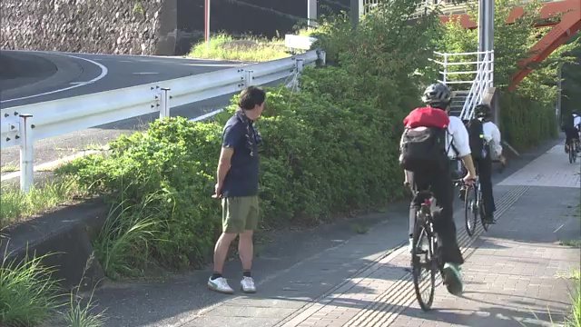 平工業高校の生徒たちの通学の様子