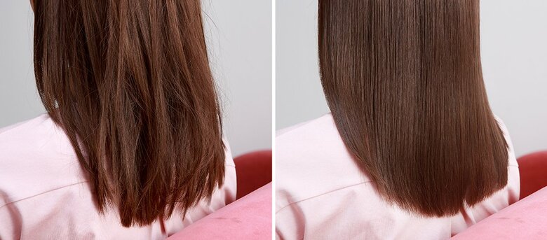 左：美髪モード未使用　右：美髪モード使用（提供：QUADS）