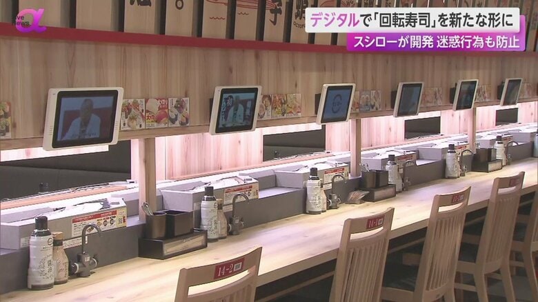 従来のスシローのオーダー用タッチパネル