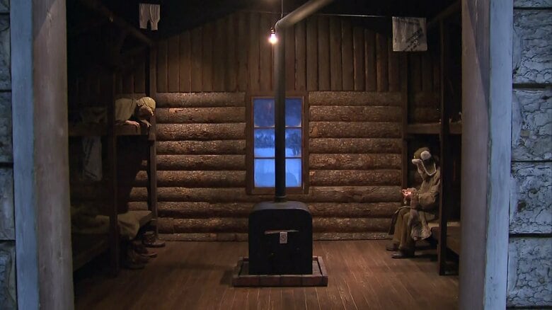 シベリアの収容所を再現した部屋