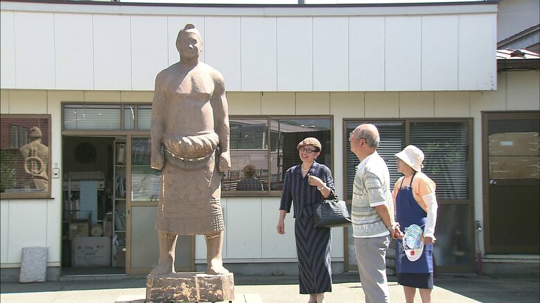 「記憶に残る仕事」と元さんが語る大鵬像