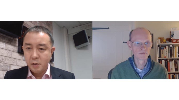 オンラインでインタビューに応じたジョン・ラフ氏