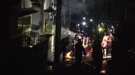 岡山市北区で倉庫など4棟を全焼する火事　道路向かいの住宅にいた家族４人は無事【岡山】