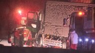 雪の中...トラック同士衝突 男性1人死亡 直前に病死か 長野