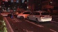 車6台が絡む多重衝突事故 4人緊急搬送 岡山市中心部で3時間通行止め 【岡山・岡山市】