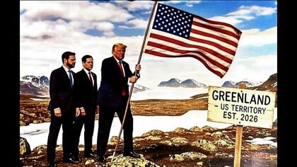 ”トランプ大統領がグリーンランドに米国旗掲げ『2026年からアメリカ領土』の看板”　自身のSNSに画像投稿　領有へ圧力強化か