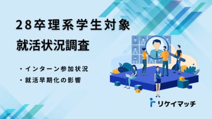 28卒理系学生の就活状況調査：インターン参加状況と就活早期化の影響