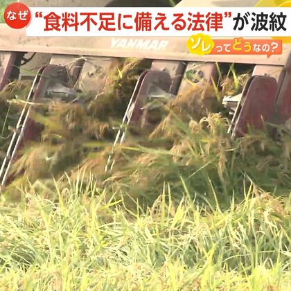 「食料が配給制に？」“食糧不足に備える法律”が波紋！政府が農家などに生産や輸入増やす要請が可能に…「有事のみ想定し本末転倒」と専門家は指摘