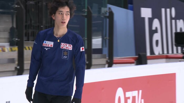 四大陸選手権で練習をする三宅星南