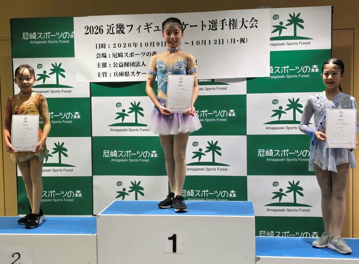 ノービスA女子表彰台（近畿選手権）