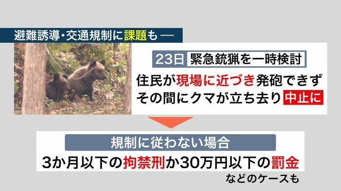 前日23日にも緊急銃猟を一時検討