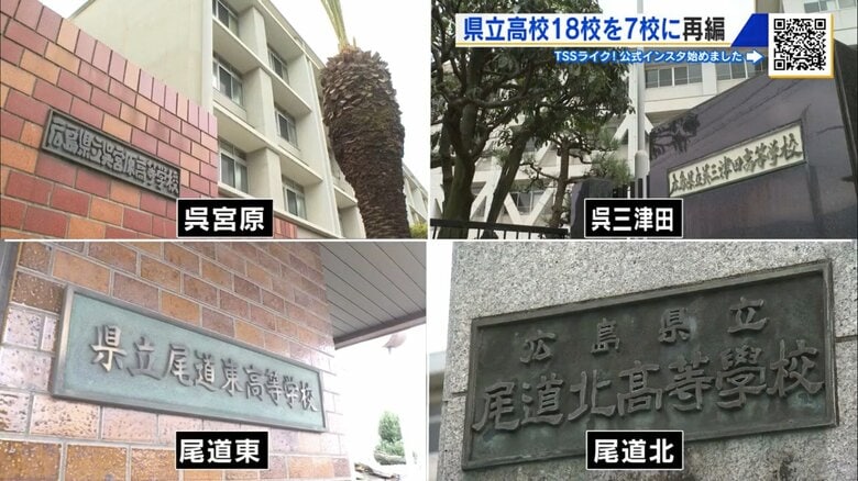 広島県立高18校を7校に再編　早ければ2029年度から　統合保留の4校に呉市民「伝統校なので残ってほしい」｜FNNプライムオンライン