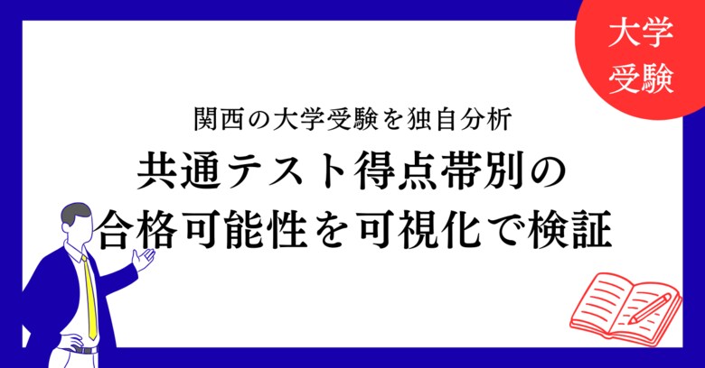 【関西の大学受験を独自分析】共通テスト得点帯別の合格可能性を可視化で検証
