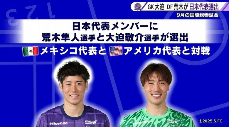 サッカー日本代表　サンフレッチェ広島から大迫敬介選手と荒木隼人選手　メキシコ・アメリカと国際親善試合｜FNNプライムオンライン