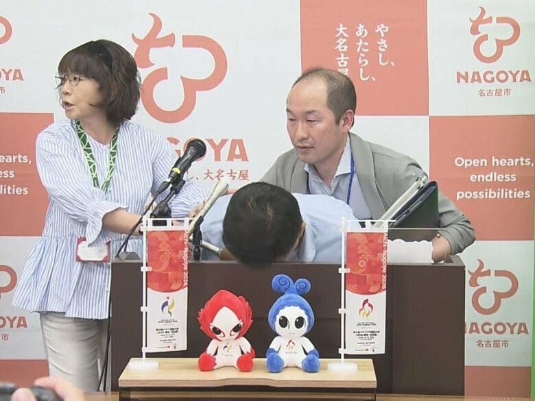 6月の休みは1日だけ…広沢名古屋市長がカメラの前で会見台に顔から倒れ込む 搬送され入院も会話はできる状態｜FNNプライムオンライン