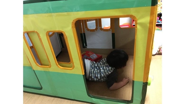 背中が楽しそう