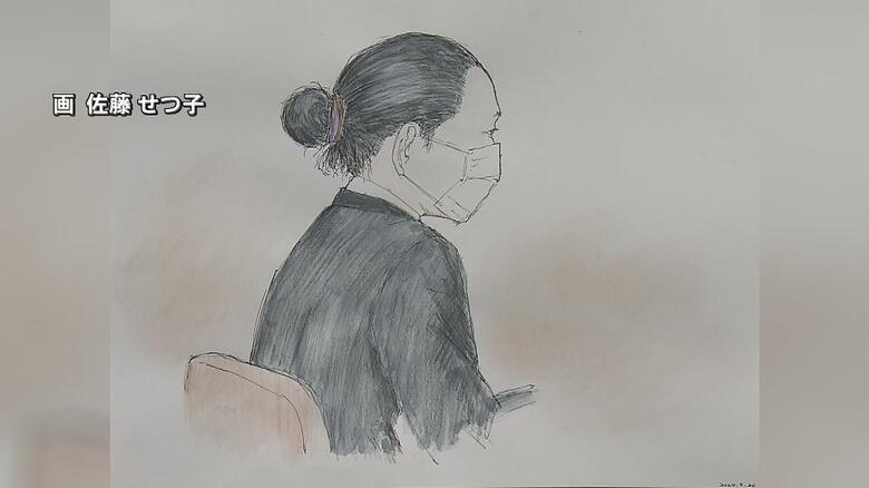 法廷内スケッチ（初公判の様子）