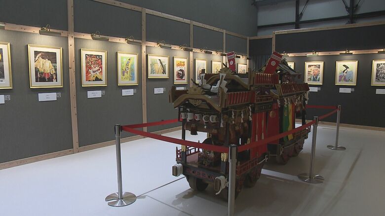 万博会場に展示されている中津祇園の山車