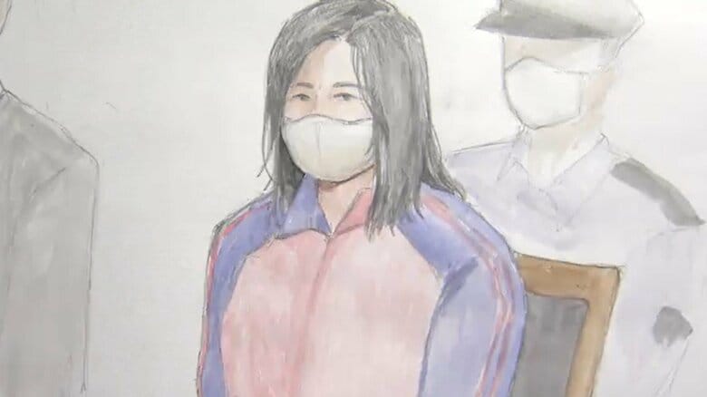 初公判時の山口被告のスケッチ