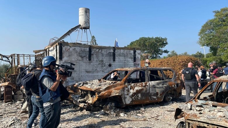 形をとどめる建物はコンクリのシェルターのみ