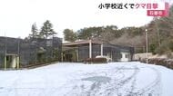 石巻の小学校近くでクマ目撃　融雪剤まいていた職員が目撃　校庭使用中止し警戒続く〈宮城〉
