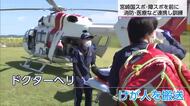 モバイルバッテリーの発火による火災を想定　宮崎国スポ・障スポを前に　開閉会式会場で訓練
