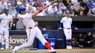 岡本和真バックスクリーンへ豪快28号ホームラン　一方、大谷翔平は復帰登板を回避　5打数ノーヒットと打撃振るわず