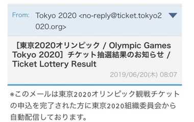 結果発表にアクセス集中…東京五輪チケット抽選で注意喚起「URL付きは偽メール」