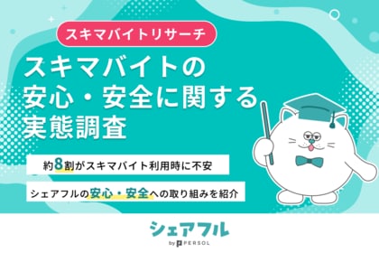 『シェアフル』ユーザーの約8割がスキマバイト利用時に不安、求められる「サポート体制」に対し、安心・安全への取り組みを紹介