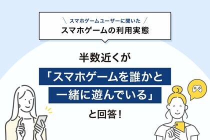 【11月23日はゲームの日】「スマホゲームに関する調査」の結果を発表。スマホゲームを誰かと遊ぶと回答した人のうち「リアル友達」と遊ぶ人が6割と最多に。年齢が高いほどソロプレイが多い傾向が明らかに。