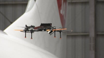 JAL 国内初機体点検をドローンに　作業時間を60%削減へ