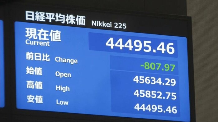9月19日午後の日経平均株価は、下げ幅が一時800円を超えた