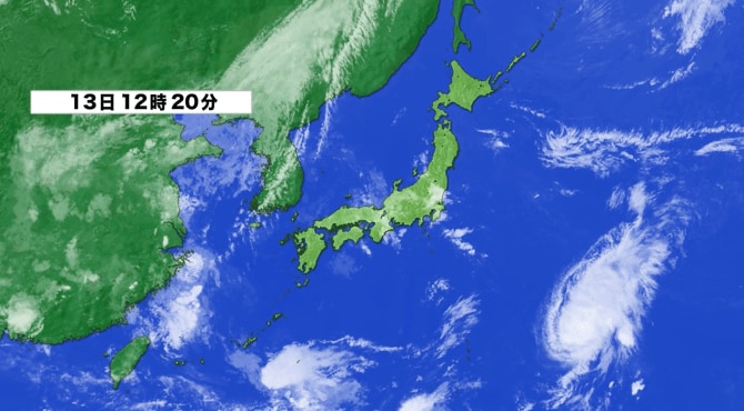 衛星画像　13日午後0時20分