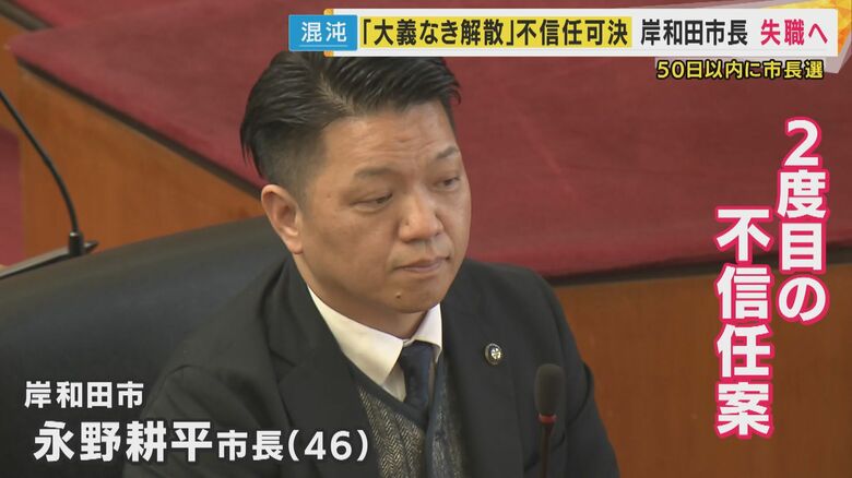 「早い段階で議員と話ができていたら…」岸和田市長への2度目不信任案が可決 　失職へ　「まだ市政について改革道半ば」と市長選へ立候補の意向も示す｜FNNプライムオンライン