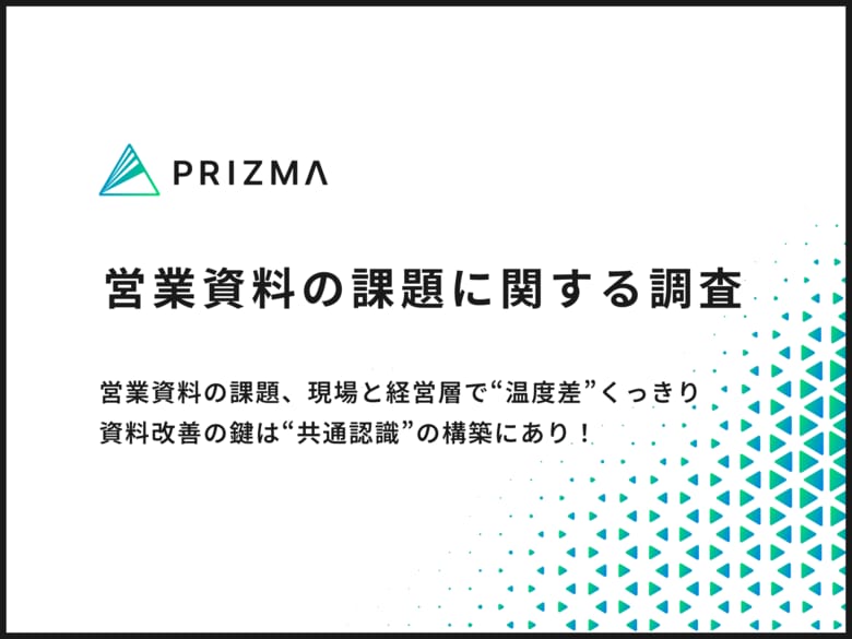 営業資料の課題、現場と経営層で“温度差”くっきり――資料の活用方法にもギャップ