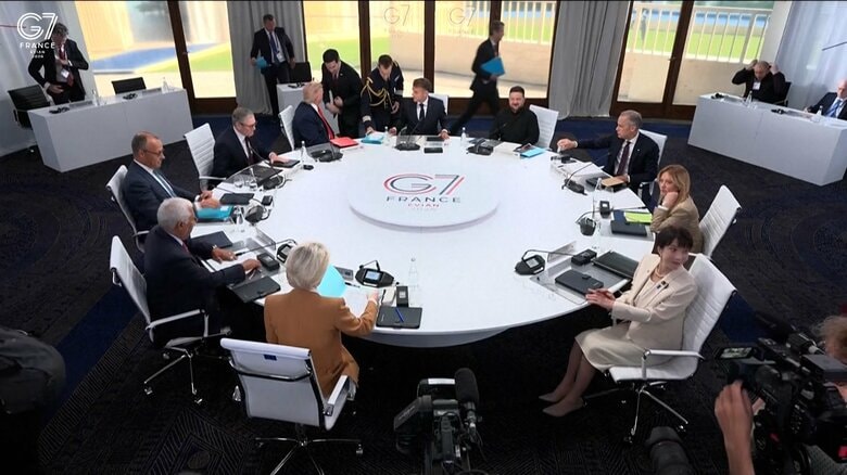 G7サミット2日目　ウクライナ情勢や中東情勢について議論　高市総理とトランプ大統領が短時間懇談も｜FNNプライムオンライン