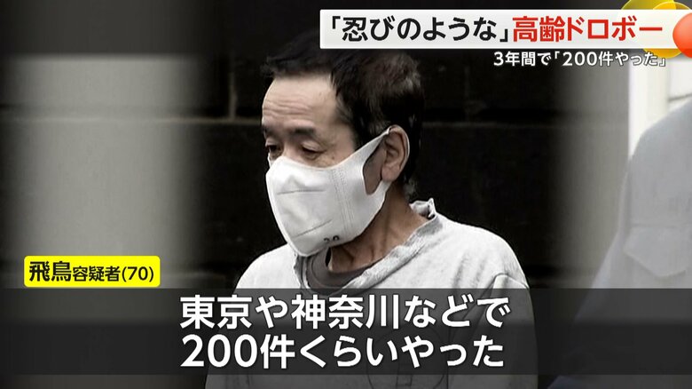 「忍びのような犯行手口」飛鳥容疑者（70）逮捕　ホースつたい女性の部屋に侵入か…3年間で「200件やった」　横浜市｜FNNプライムオンライン