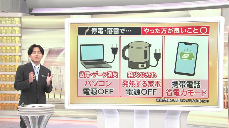 【解説】“ゲリラ雷雨”で停電に要注意　パソコンの電源は？やるべきこと・NG行動まとめ｜FNNプライムオンライン