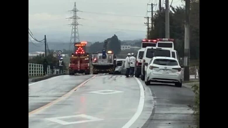 矢吹町で軽トラックと乗用車が衝突する事故　運転手男性１人が意識不明＜福島県矢吹町＞｜FNNプライムオンライン
