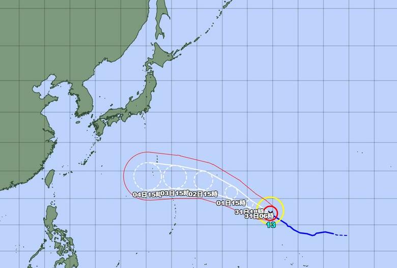 【台風情報】猛烈な台風13号の進路と影響は？今後小笠原近海へ接近か…気象予報士「こまめに予報を確認して」｜FNNプライムオンライン