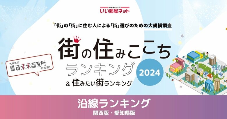 いい部屋ネット「街の住みここち沿線ランキング2024<関西版>」発表