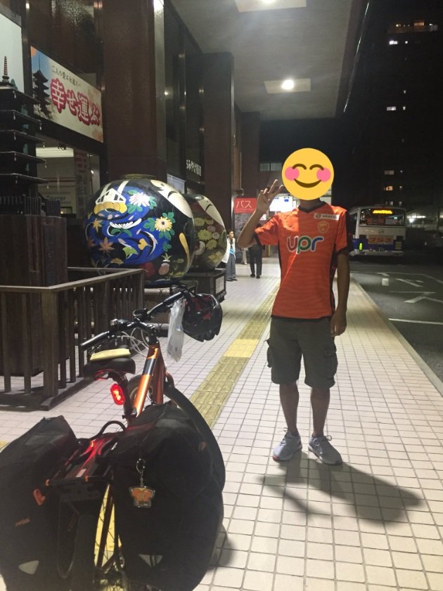 最終ゴール地点の山口駅での一枚