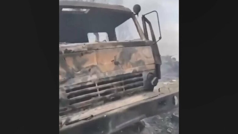 破壊されたロシア軍の車両（キエフ近郊 2月27日）