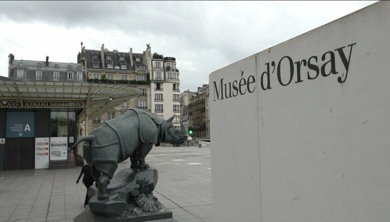 デモの影響で休館となったオルセー美術館（10日）