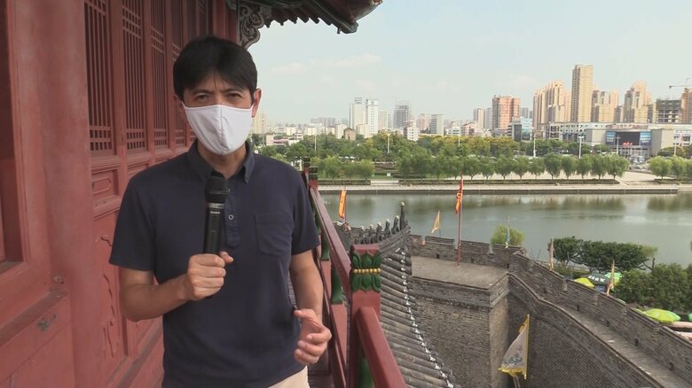 ”関羽像公園”北側にある古い城