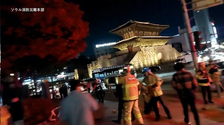 事故現場（ソウル消防災難本部撮影）