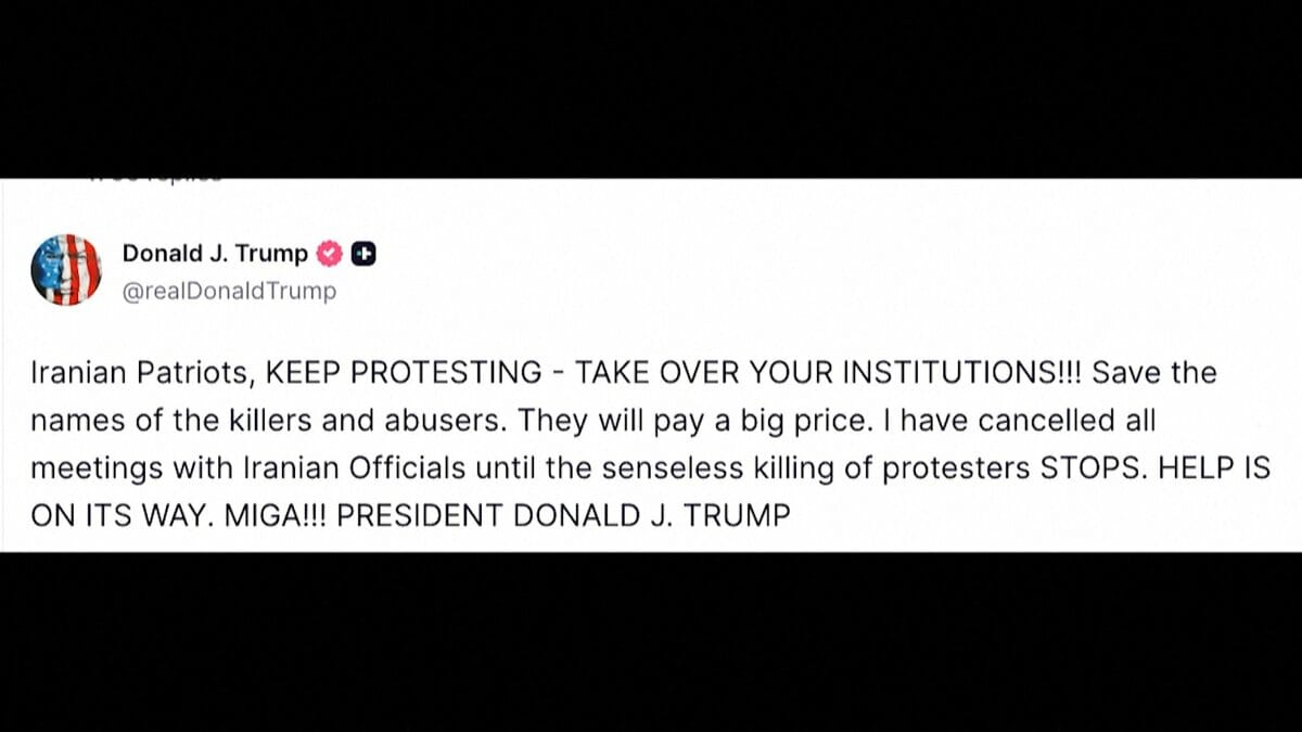 トランプ大統領SNS投稿 イラン反政府デモ「大きな代償を払う」「支援は間もなく到着する」さらなる介入示唆｜FNNプライムオンライン