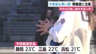 静岡県内は各地で今季一番の冷え込みに 日中は気温が上がり寒暖差に注意